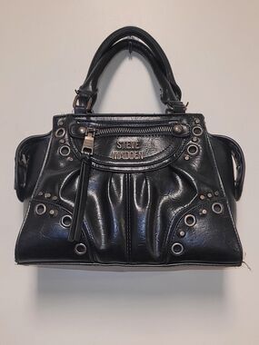 Steve Madden Brhen Black Crossbody Satchel